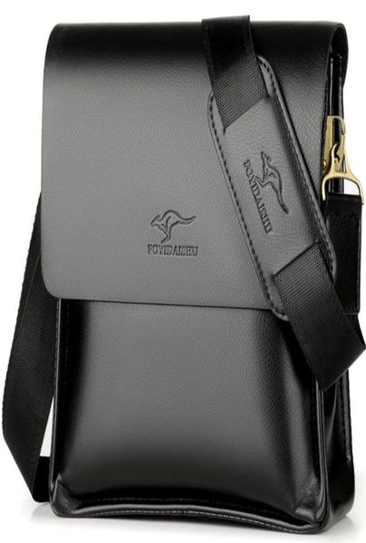 Diseñador Bolso de mensajería de cuero Crossbody vintage sobre la bolsa de hombro Bolsas para hombres de la marca Kangaroo para trabajo College Busines9754766