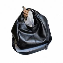 Designer- Cuir Fourre-tout Hobo Sac Grands sacs à main pour femmes Big épaule Femme Solide Couleur Simple Sacs à bandoulière Balck Y7My #