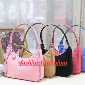 Designer lederen onderarm roze tas voor dames groothandel luxe handtas dames heren nylon mode messenger crossbody portemonnee clutch tote schoudertassen