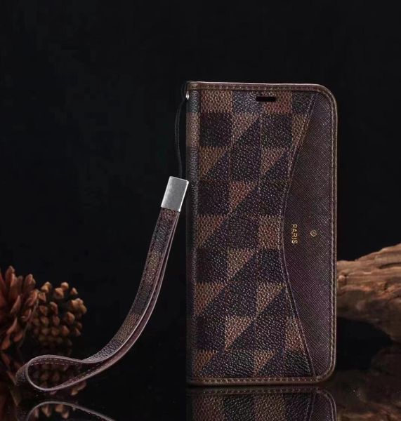 Étuis de téléphone portefeuille en cuir design avec fentes pour cartes pour iPhone 14 13 12 11 Pro Max Brown Flower 14Pro 13Pro 12pro 11pro Case X Xs Xr 8 2490939