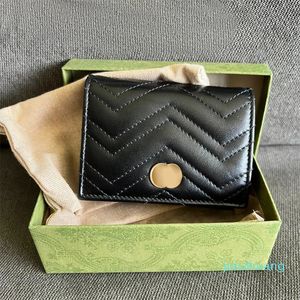 Portefeuilles en cuir de créateur cinq porte-cartes Luxe Marmont hommes mode porte-monnaie porte-monnaie bracelets à fente