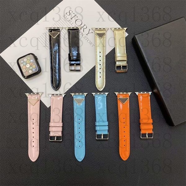 Bracelets de montre en cuir de créateur pour Apple Watch Band iwatch Strap Series 7 Se 40MM 45MM iWatch 8 7 6 5 4 3 2 1 Bracelet de montre tendance avec motifs Montres intelligentes