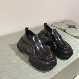 Designer Chaussures lefu en cuir véritable semelles épais chaussures de haute hauteur