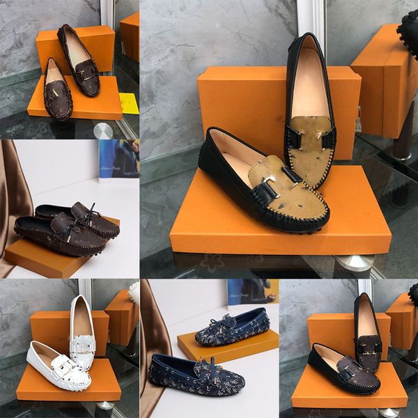 Designer chaussures de loisirs luxe Italie nouvelles dames chaussures classiques imprimés chaussures de loisirs en métal doré plaid chaussures de marche en cuir plat de bureau.