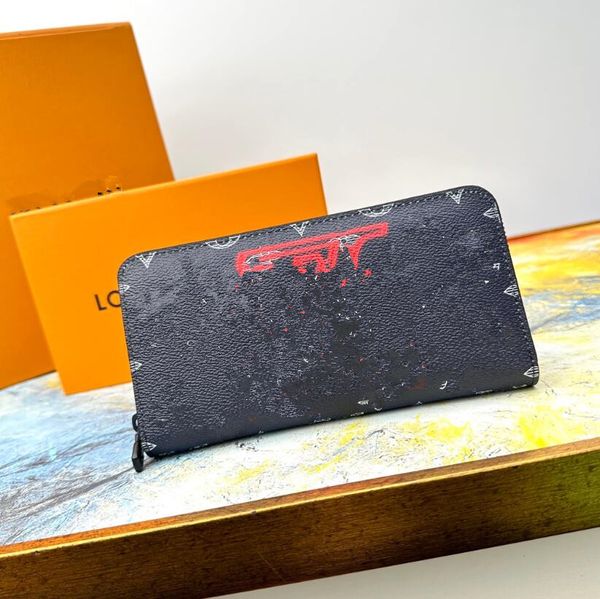 Designer imprimé léopard lettre unisexe portefeuille marque hommes Zippy portefeuille de stockage multi-cartes sacs à fermeture éclair interne porte-cartes femmes porte-monnaie pochettes M60017