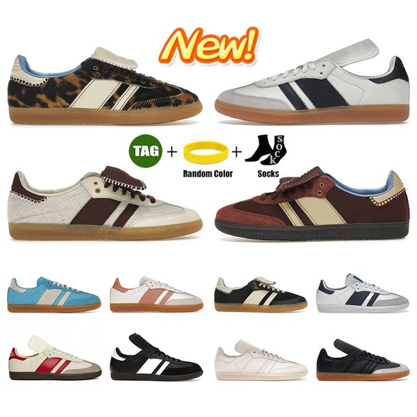 Designer Léopard Sneakers Chaussures décontractées pour hommes Femmes Og Classic Wales Bonner Cream White Trainers Night Grey Black Blue Rush Outdoor Flat Sports Shoe