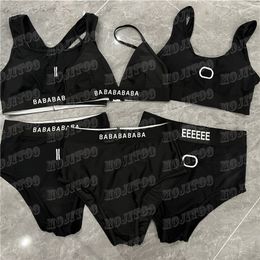 Diseñador Carta Bikini Trajes de baño Trajes de baño de diseñador para mujer Yoga Sujetador deportivo Calzoncillos Conjuntos de ropa interior