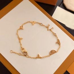 Diseñador Carta Joyería Pulsera pulsera de oro para mujer Pulsera gemelos diamante 18K chapado en oro Charm Pulsera Amor regalo