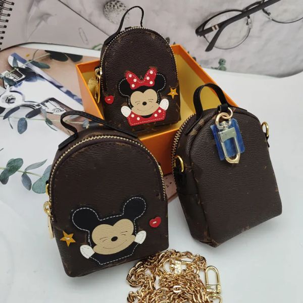 Carteras con letras de diseño para llaves Marca de lujo Conejo Koki Mini mochila de dibujos animados Monederos Monederos con letras de animales Bolsas de embrague con cremallera Cartera de almacenamiento con llavero Bolsa Colgantes