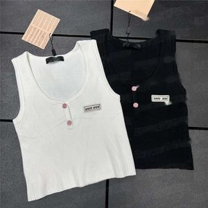 Designer Letter Knits T Shirts Shirts Short Style Tanktop voor vrouwen mode mouwloze sportvest gebreide pullover tops