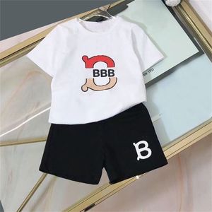 Ontwerper Brief Afdrukken Kleding Past Kinderkleding Sets Zomer Korte Mouw Baby Jongens Shirts Pak Meisjes Luxe Kleding Set