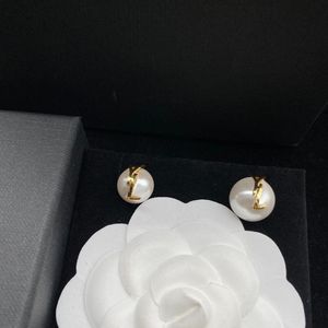 Lettres de créateurs boucles d'oreilles étalon pour femmes perle d'oreille de boucles d'oreille en or boucles d'oreilles en or