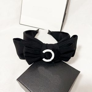 Designer Lettres Imprimé Bandeau pour Femmes Filles Petit Vent Doux Large Bord Bowknot Diamant Extérieur Tête Accessoires