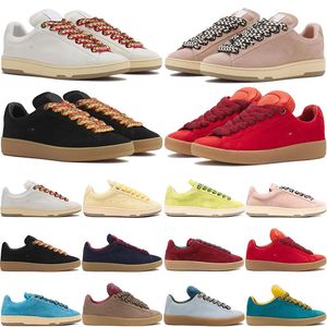 Designer lite baskets pour hommes femmes chaussures habit les mots de luxe paris sneaker en cuir plat lanvinsity blanc noir rouge vert mens entraîneurs