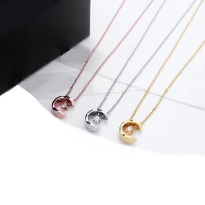 Designer Little geurketting COCO Water Ice Moon ketting hanger 18K klassieke sleutelbeenketting nieuwe ananasprint dames