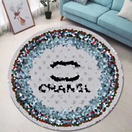 Salon de créateur tapis circulaire logo classique tapis imprimé chambre salon table basse tapis tapis décoration de la maison tapis