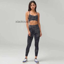 Designer ll-tops sexy women yoga sport sous-vêtements set nouette teintée de soutien-gorge imprimé legging collants de gymnase de gymnase