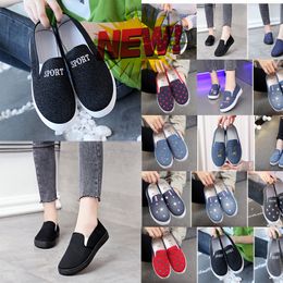 Mocasines de diseñador para mujer, zapatos informales, mocasines planos a la moda, zapatos de goma con plataforma para mujer, zapatillas redondas de Cuero brillante negro GAI