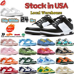 Designer Local Warehouse Chaussures de course blanc noir panda gris gris rose whisper rose unc vert vert hommes sports de baskets extérieures aux États-Unis