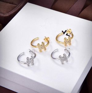 Boucles d'oreilles de verrouillage designer pour femmes de haute qualité de luxe en or argenté en cuivre en cuivre ramiage cercle de boucles d'oreille bijoux bijoux dopship