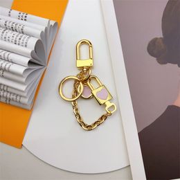 Designer Serrure Porte-clés De Luxe Porte-clés De Haute Qualité Voiture Porte-clés Amant Or Bijoux En Métal CADENAS Charme Sac Pendentif Bijoux Saint Valentin Cadeau