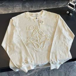 Ontwerper Loe Sweatshirt -ontwerper Hoodie Herfst Winter Borduurbrief Crewneck Sweater Heren en Dames Casual Warm Pullover Long Sleeve 3R60