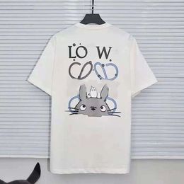 Designer Loes Classic Totoro Company T-shirt, nieuw zomers bedrukt modemerk katoen T-shirt voor mannen en vrouwen, koppels met korte mouwen, eenvoudig, eenvoudig
