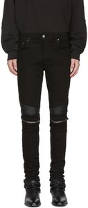 Designer Long Slim Black Jeans Haute Qualité Ripped Zip Ouvert Genoux Pantalon Streetwear Pantalon De Mode Pour Hommes