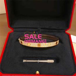 Diseñador Love Bangle Armband Amantes de brazalete Diseñador Joya de oro Joyería de acero inoxidable de rosa de plata