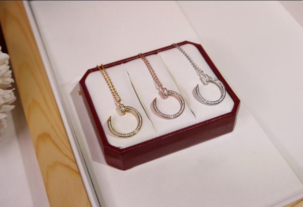 Designer Love Circle clou pendentif collier mode diamant colliers pour hommes et femmes cadeau plaqué or 18 carats bijoux de luxe