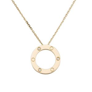 Ontwerper Liefde Cirkel Hanger Ketting Mode Brief Kettingen voor Mannen en Vrouwen Valentijnsdag Cadeau 18k Vergulde Luxe 3219