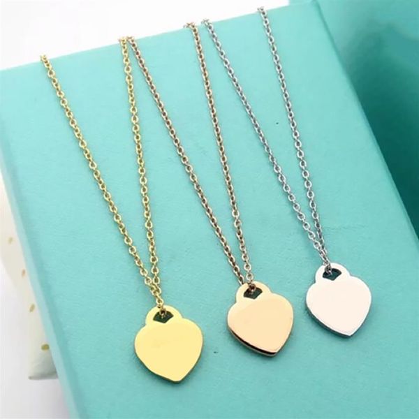 Designer LOVE Heart Pendentif collier femmes colliers de luxe bijoux de créateur comme cadeau283p