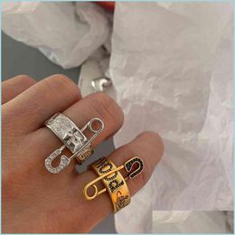 Designer Love Ring Band Ins Vente Bijoux 925 Sier Bague Nouveaux Accessoires Punk Pin Lettrage Mode Femmes Drop D Dhhnx