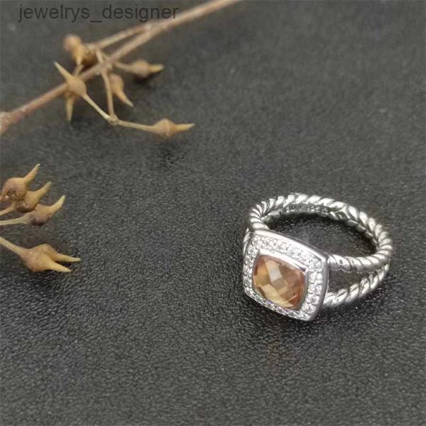 Diseñador anillo de amor Hot Selling Dy Band Rings Twisted Two Color Cross Pearls For Women 925 Sterling Silver Vintage Dy Joyas de lujo Fashion Fashion Diamond Wedding Gift