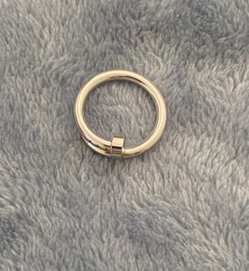 Designer Love Ring Luxe sieraden nagelringen voor vrouwen mannen titanium staal legering vergulde proces mode-accessoires vervagen nooit 77bg