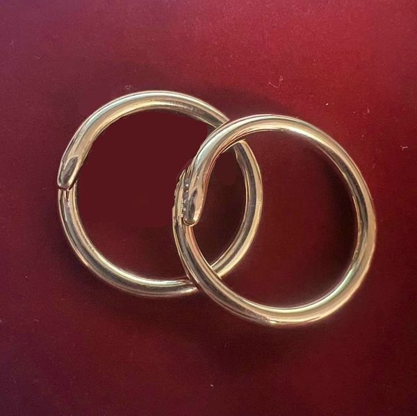 Diseñador Love Ring Rings de uñas de lujo para mujeres Men Titanio Aleación de acero Alozo Accesorios de moda de Gold Plated Fashion Never Fade