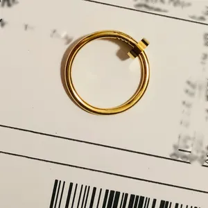 Ontwerper Love Ring dunne nagelring clou ring voor vrouw diamant Maat 6 7 8 fijn zilver T0P kwaliteit officiële reproducties mode klassieke stijl jubileum cadeau 011