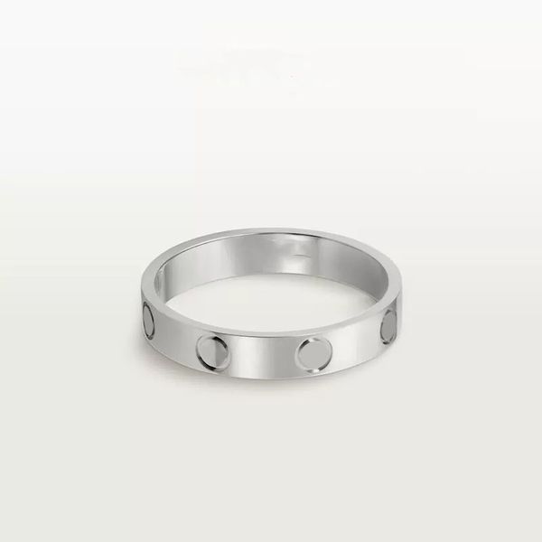 Anillos de amor de diseñador para mujeres Anillos de diamantes Tornillo Joyería de lujo Pareja Amante Anillo de bodas chapado en oro plateado Simple Sin desvanecimiento Acero inoxidable de moda ZB010