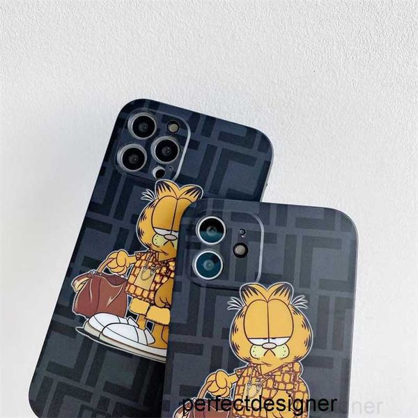 Designer Lovely Garfield Cas de téléphone portable pour 12 12pro12promax 11 11promax X Xs Xr Xsmax Designers de luxe Phonecase pour 7 8 7p 8p Marque PhonecasesMQ7X