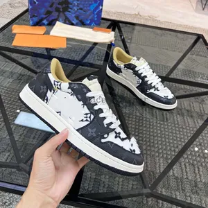 Designer Chaussures en cuir brun bas luxe classique blanc noir jaune rouge orange bleu vert mâles violets femmes entraîneurs de marche 5.08 05