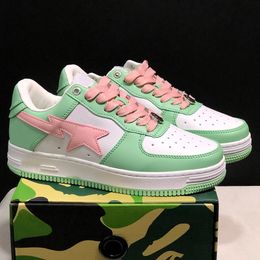 Diseñador Low Men Zapatos casuales Star SK8 Stas Color Camo Staesi Combo Baño Rosa Patente Entrenadores Cuero APES Verde Negro Blanco Mujer Zapatillas c4