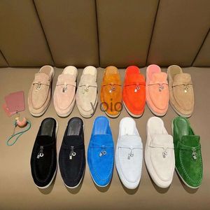 Designer Chaussures LP Pianas Slippers Lo Piano Womens Mens Slippers Sandales Cashmere Sandals Classic Toes Rounds Talons Flat Talon Comfort Four Seasons Muisseurs
