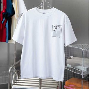 Designer LU Home Correct High Version 24S Nieuwe serie Pocket LOG 3D Pressing Technology T-shirt met korte mouwen voor heren en dames 3X2S