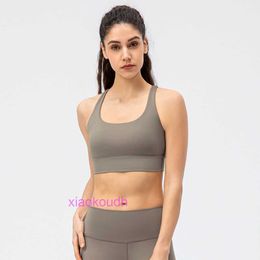 Designer LUL YOGA TUNET SPORT BRAS FEMMES HIGH SOUTIEN NOUVEAU BRA NUDE YOGA CROSS BORDless Body Body Body Bodyproofing Outdoor Running Vest 22732