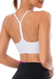 Designer Lul Yoga tenue Sport Bras Femmes High Support Yunoga Femmes en forme de dos Sports de dos avec exercice de bandoulière mince de racelage rembourré