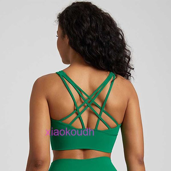 Designer Lul Yoga tenue sport Bras Femmes High Support Vente chaude Fashion Sexy Sexappy Cross Beauty Back Gym Fitness Sports Bra Nude Feeling Tocoprofing Workout