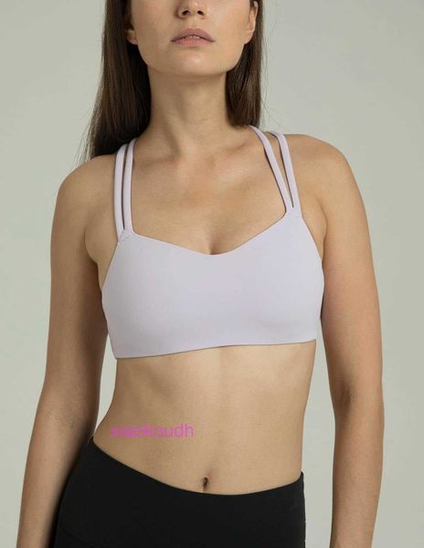 Designer Lul Yoga tenue Sport Bras Femmes High Support Colorfulkoala Femmes Dreamlux Lace Up Sports Bra Cross Top Top avec tasse de mousse moulée