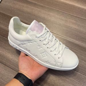 Designer LUXEMBURG SNEAKER Zwart Witte Casual Schoenen tweekleurig Geperforeerd echt kalfsleer Schoenen Rubberen buitenzool Heren Ontwerpers Sneakers 06