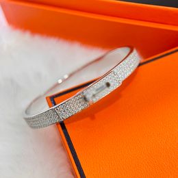 Designer luxe 925 bracelet en argent sterling marque française classique boucle de ceinture incrustée de diamant à haute teneur en carbone boucles d'oreilles femmes charme bijoux fille cadeau de mode
