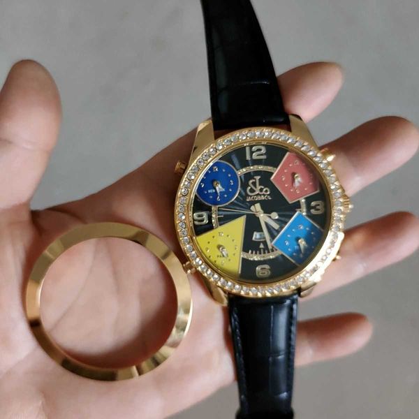 Designer Luxury Automatic mécanical montre JKCO CNECCH LEOPARD double cercle complet Sky Star Multi fonctionnelle Multi-fonction Hiphop Gold Belt Watches for Men Movement